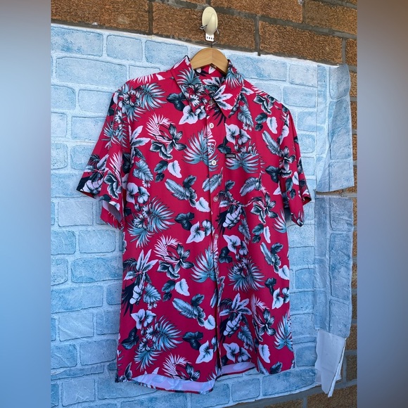 DIXXON Flannel Co Mens Short Sleeve The Miami Button Down Shirt size large - Picture 2 of 12